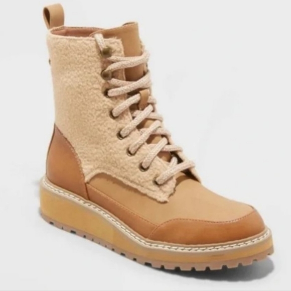 🎯nwt universal thread cognac courtney lace up boot - Picture 1 of 10